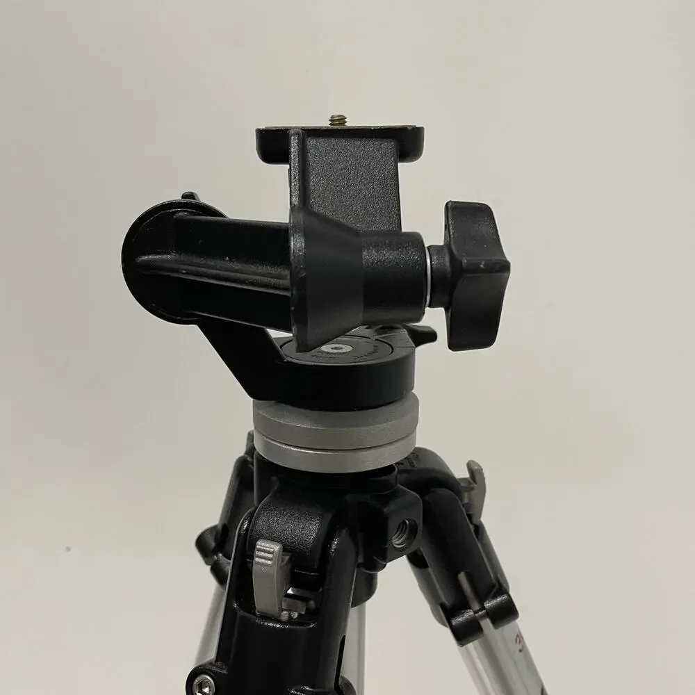 Vintage Bogen 3001/190 Tripod with 3025 3-Way Pan Tilt Head Made in Italy Good